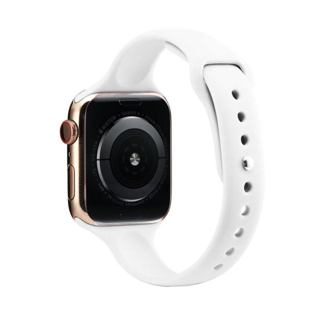 Slim Sport Apple Watch Strap White Colour Back View