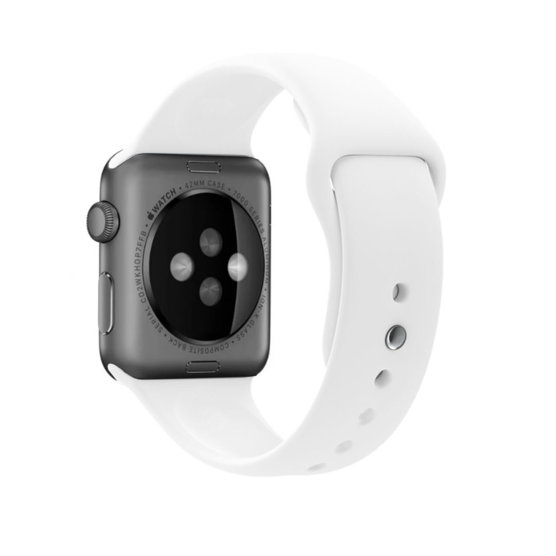 Sport Band Apple Watch White Colour Back View