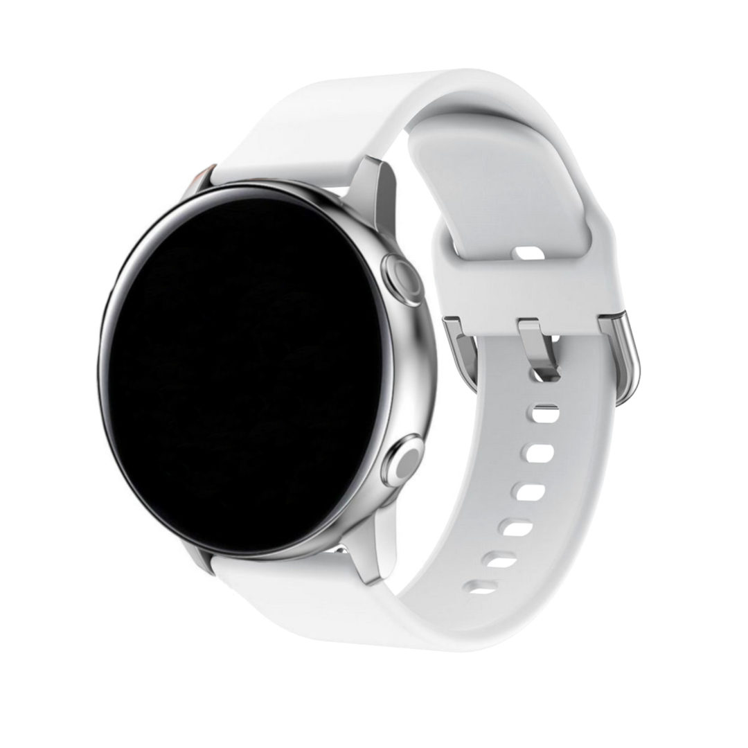 Silicone Samsung Galaxy Watch Strap White Colour Back View