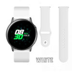 White Silicone Pin Band for Samsung Galaxy Watch