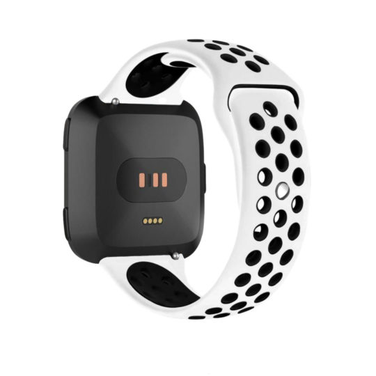 Sport Active Fitbit Watch Strap White/Black Colour Back View