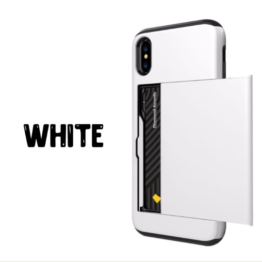 Case Wallet for iPhone X Xs Xs Max XR White Colour Back View