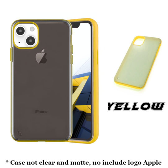 Case Slim for iPhone 13 Mini Pro Max Yellow Colour Back View